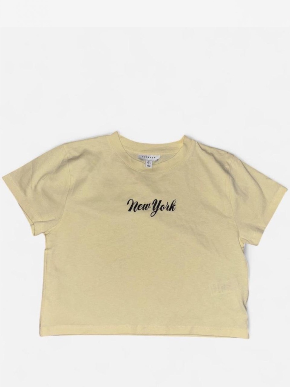 Topshop Cropped 'New York' Graphic Tee